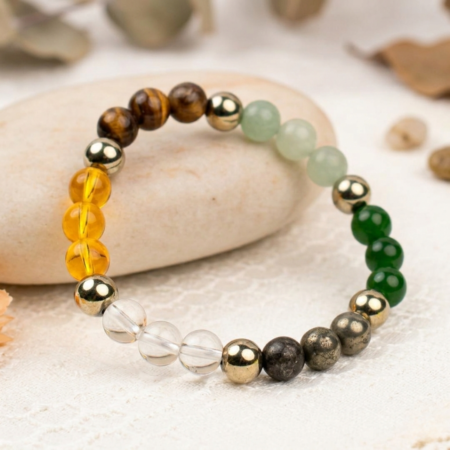Money magnet bracelet with stones