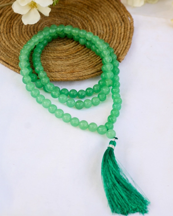 Aventurine Crystal Stone Jap Mala ( 108+1 beads)