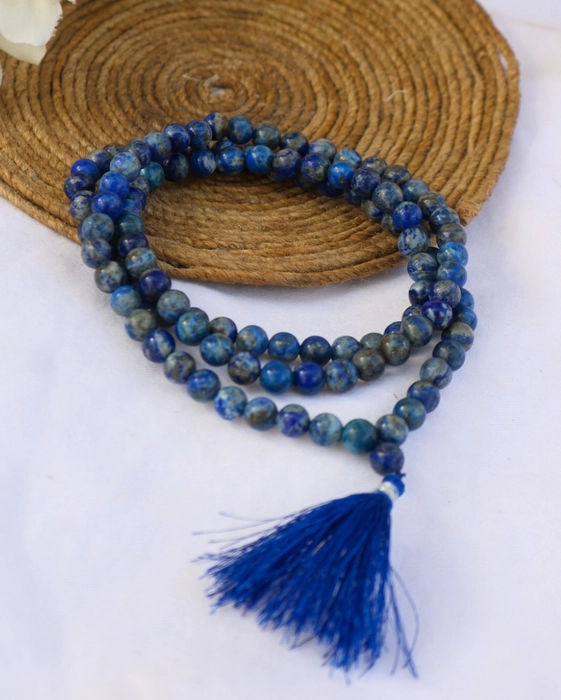 Lapis Lazuli Jap Mala (108+1 beads)