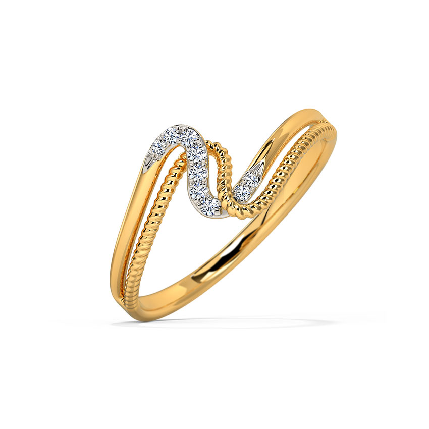 Wavy Diamond Ring